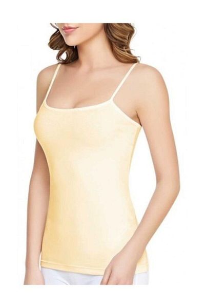 Tutku Culoarea pielii Tank Top - 100% bumbac, curea de frânghie, pachet de 6 (model nr.-0135)