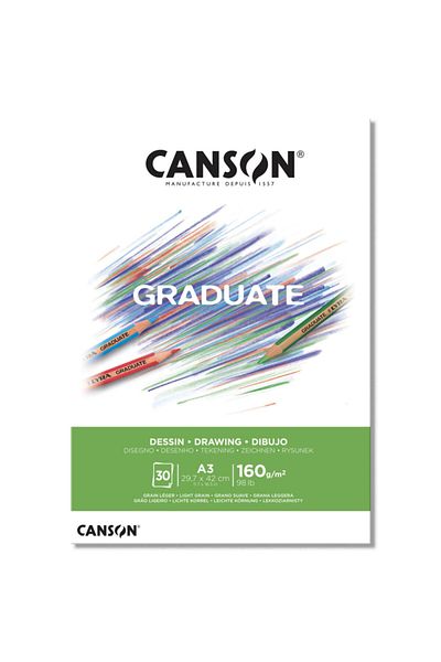 Canson Graduate Drawing Sketch Drawing Book 160 Gr.A3 30 Pages