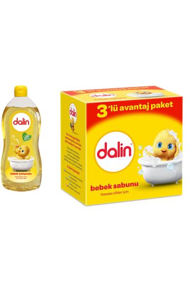Dalin شامبو كلاسيكي 400 مل + صابون أطفال 3 × 100 جرام