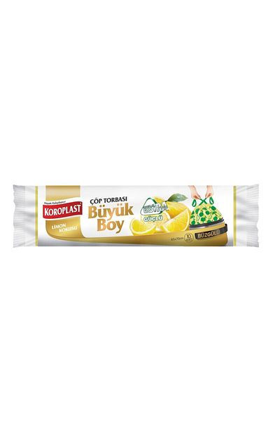 Koroplast Lemon Scented Extra Strong Large Size Drawstring Garbage Bag 10pcs
