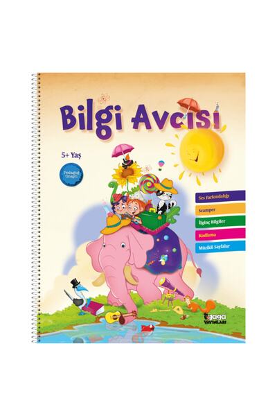 Gazi Kırtasiye Bilgi Avcısı Okulöncesi Etkinlik Kitabı 5+ / Kodlama, Scamper,...