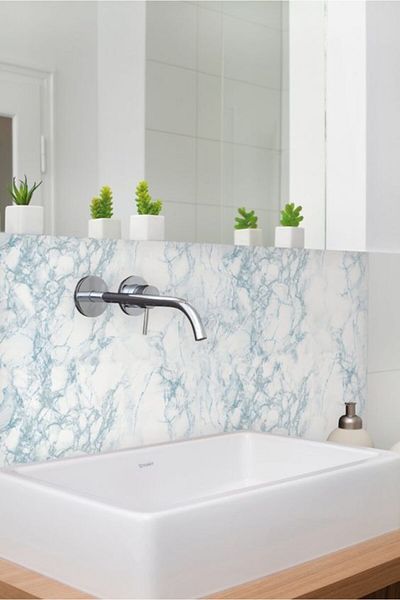 FNC CONCEPT Marble Patterned Self Adhesive Foil Light Blue 67,5x100cm