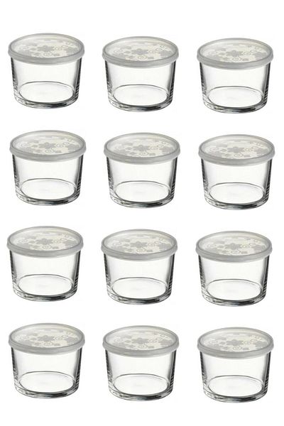 Paşabahçe 12-Piece Glass Storage Bowl with Lids for Breakfast