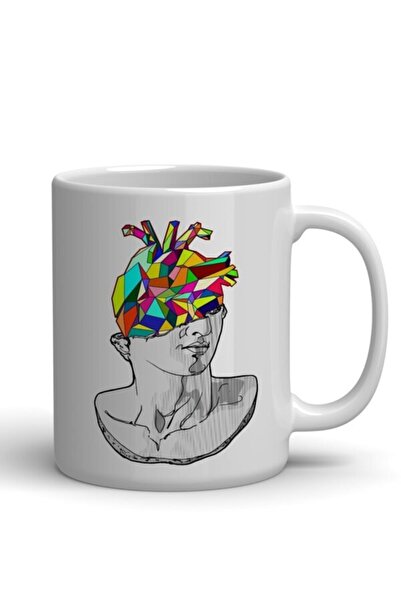 Piktorya كوب ملون بطبعة تمثال سيراليال