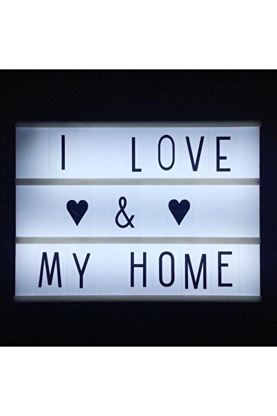 Genel Markalar Lightbox A4 Led Işık Işıklı Mesaj Panosu 96 Harf Light Box Pano