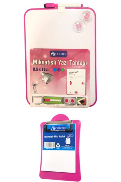FLY COLOR Yazı Tahtası Mıknatıslı Kalem + Notluk Mıknatıslı 50 Sayfa