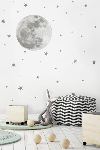 Duende Sticker - Dolunay Ve Yıldızlar Duvar Stickerı