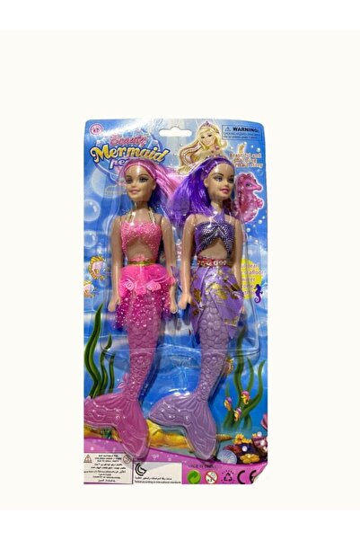 abnturk 28 Cm 2 Li Deniz Kızı Bebek Beauty Mermaid Kız Çocukları Için