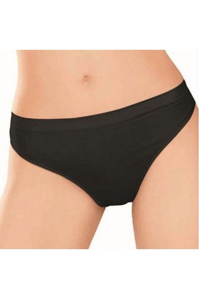 Lohussa Women's Black Seamless Anti-Sweat Flexible Slip Panties