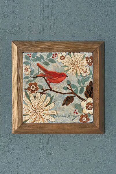 Oscar Stone Decor Masif Çerçeveli Taş Tablo-wall Decor- 28x28 Cm