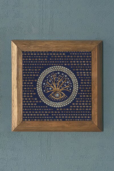 Oscar Stone Decor Masif Çerçeveli Taş Tablo-wall Decor- 28x28 Cm