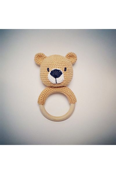 CARMELİNA Amigurumi Organic Knitted Teether Rattle