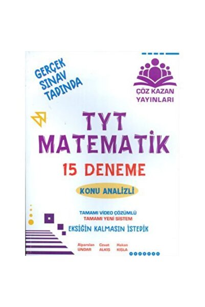 Çöz Kazan Yayınları Matematik Deneme Tyt 15li Konu Analizli