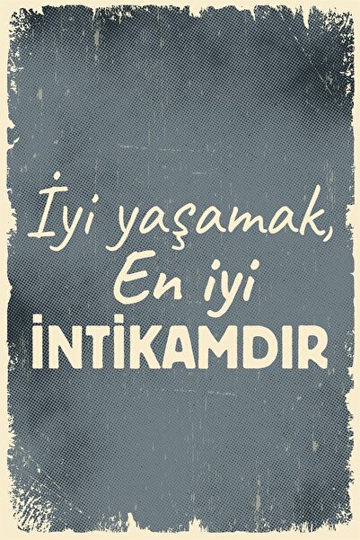 Hayal Poster Duvar Yazıları Iyi Yaşamak Ahşap Poster