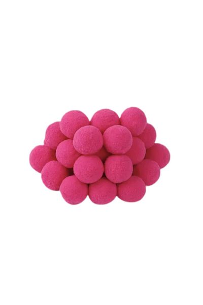 Yumuşakkeçe Dark Pink Soft Pompom Plush 100 Pieces 2cm