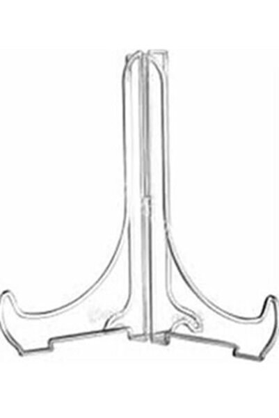 Genel Markalar Teşhir Ayağı Çerçeve Ve Tabak Teşhir Ayağı Stand Set Şeffaf Büyük Boy 18x15 cm