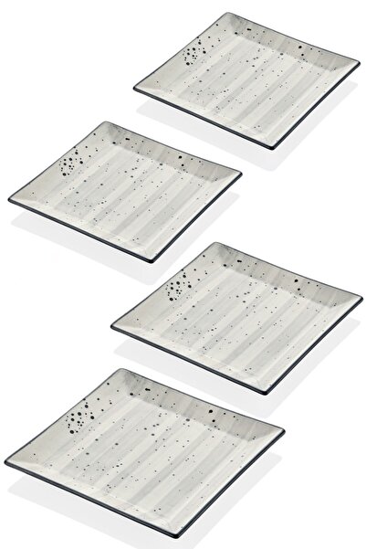 SETABIANCA طقم أطباق تقديم داكنة مقاس 24 سم مكون من 4 قطع