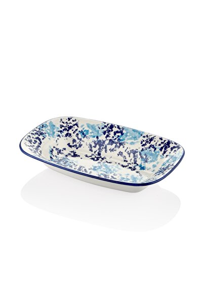 SETABIANCA Blue Cloudy Boat Plate 25*16 Cm