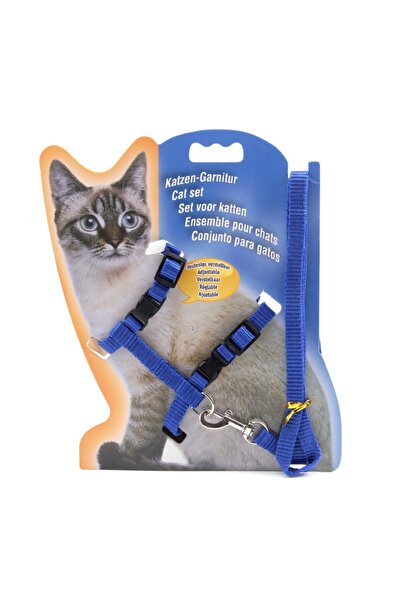Ecoform Ayarlanabilir Kedi Gezdirme Tasması Lüx 120 Cm Mavi