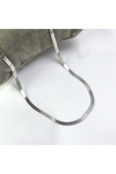 Midyat Nurtaş Gümüş Italyan Yassı Model Bayan Gümüş Zincir