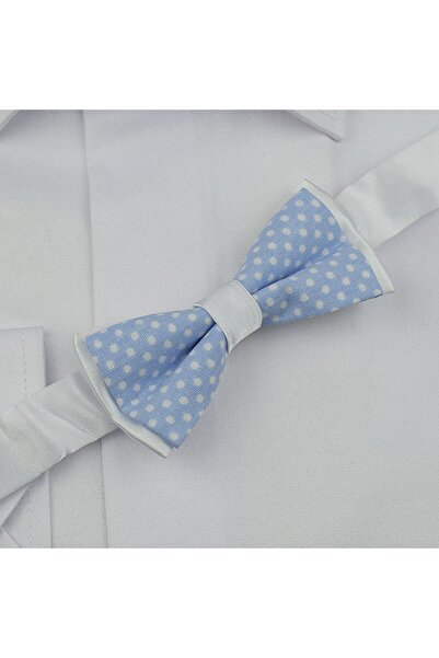 Gaffy Mavi-beyaz Puantiyeli Çocuk Papyonu-2