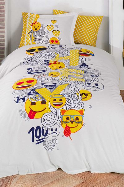 Hobby Emoji Party Children's Duvet Cover Set