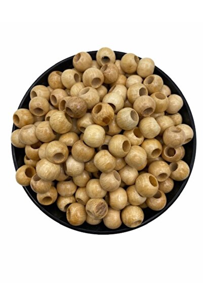 Hedef Bijuteri Ahşap Boncuk, 12mm Vernikli Ahşap Tahta Boncuk (50GR,~85 ADET ...