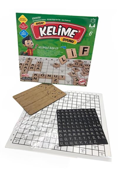 Hyd Ahşap Kelime Oyunu Kelime Bulma Eğitici Oyun Scrabble Kelime Avı