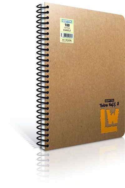 Gıpta Beige Lw Ultra A5 80 Sheets Lined Kraft Kpk Spiral Notebook 2712
