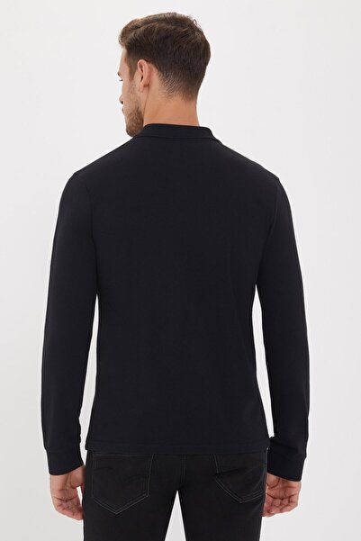 Lee Cooper Ανδρικό μπλουζάκι Soon Pique Polo Collar Μαύρο 201 LCM241039