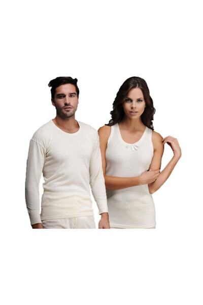 Hasyün %100 Yün Bay - Bayan Aile Pakedi, Bayan Yün Atlet Ve Yün Likralı Tayt, Erkek Alt Üst Yün Set