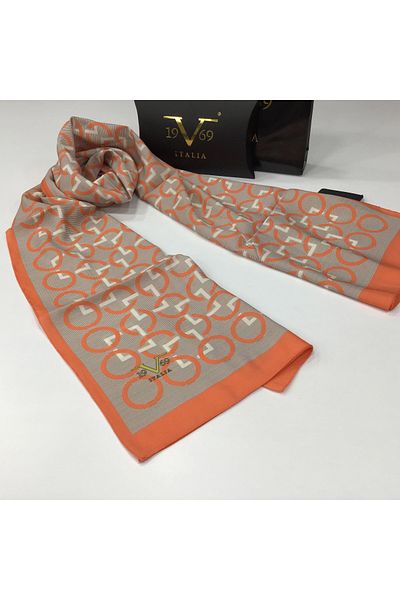 19V69 ITALIA Orange Modal Shawl Modal Series 75x200 Cm Scarf