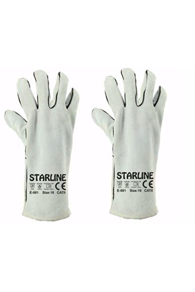 Starline E-081 قفاز لحام طويل رمادي رقم 10 Xl