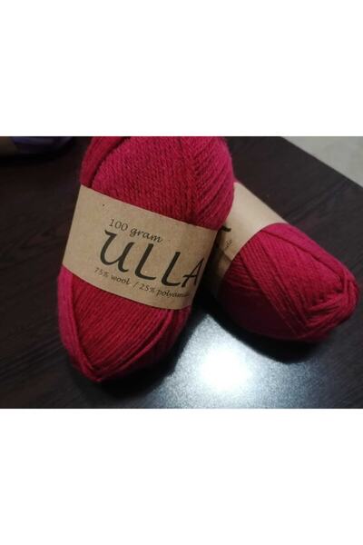 ULLIS 75% μαλλί πλεκτό νήμα σε χρώμα μπορντό