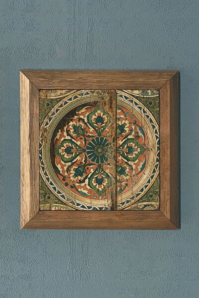 Oscar Stone Decor Eskitme Desen Masif Çerçeveli Taş Tablo 28x28 cm