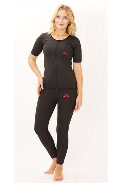 İNCİR Thermal Short Sleeve And Tights Polymer Slimming Warming Corset Sports Hot Shapers