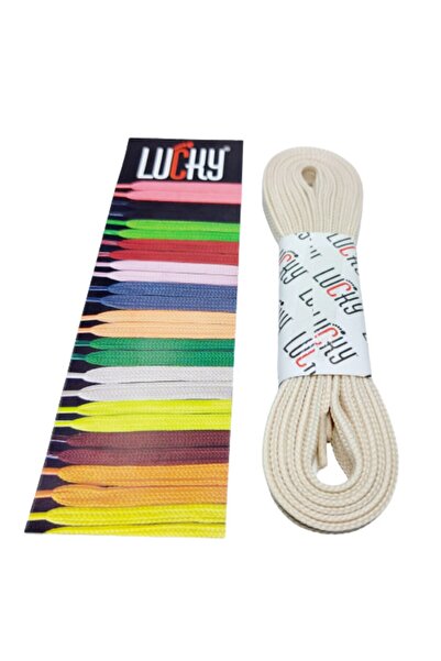 LUCKY Krem Rengi Spor Ayakkabı Bağcığı - 120cm - 1 Çift