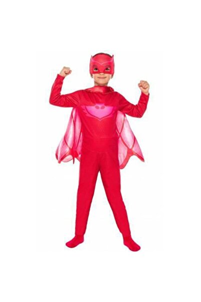 Genel Markalar Pijamaskeliler Kostümü Pjamasks Kostüm Mavi - Kırmızı Baykuş K...