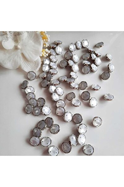 canan dizayn 18 Mm Ayaklı Metalize Sedefli-nikel Düğme (15 ADET)