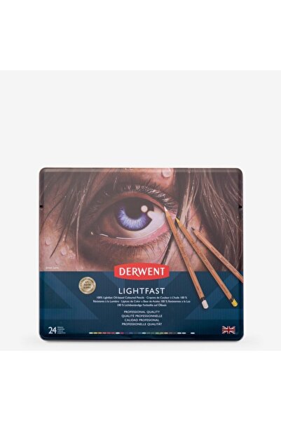 Derwent : Lightfast : Dry Paint Pen Set : 24 Colors (metal Box)