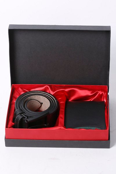 CENGİZ PAKEL Men's Genuine Leather Double Wallet Belt Set
