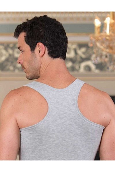 Şahinler Ανδρικό εσώρουχο 6 τεμαχίων γκρι - Lycra και Cross Back Me029