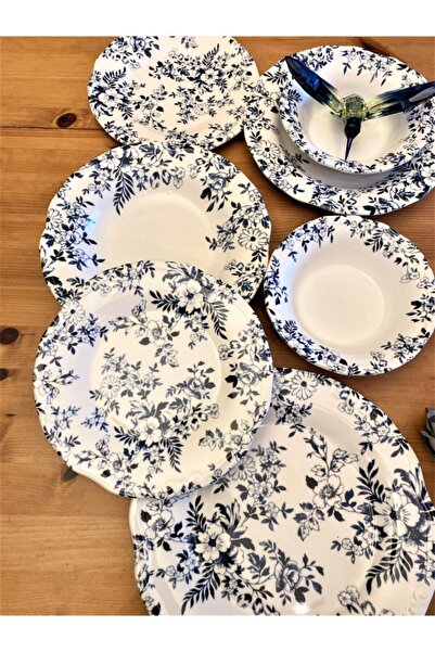 Ezem Prs 130 Blue Flowers 24 Parça Yemek Takımı