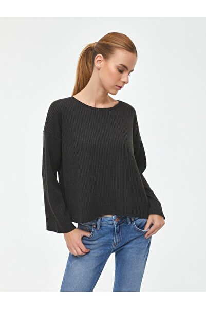 Ltb Tricou antracit cu maneca lunga