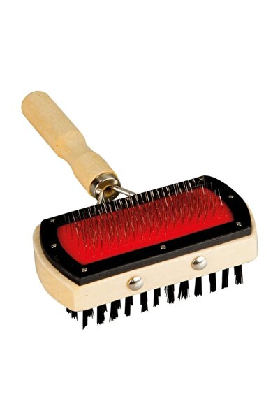 Badem Akvaryum Petbrush Tahta Saplı Çift Taraflı Temizlik Fırçası 17x10 Cm