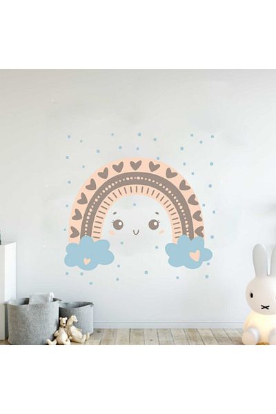 Walldeco Αυτοκόλλητο Παιδικό Δωμάτιο Heart Smiling Rainbow