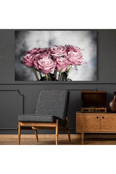 Seİs Tablo Modern Pembe Güller Kanvas Tablo