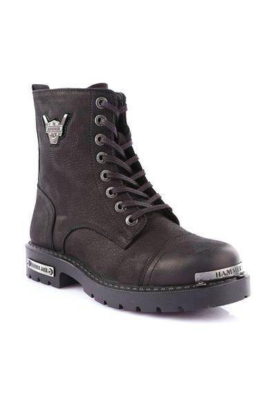 Hammer Jack Ανδρικές μαύρες πλυμένες μπότες Nubuck 102 17600
