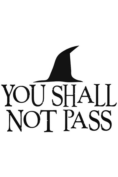 Universal Αυτοκόλλητο τοίχου Car Auto Arma 20 cm - Lord Of The Rings Gandalf Line You Shall Not Pass Αυτοκόλλητο