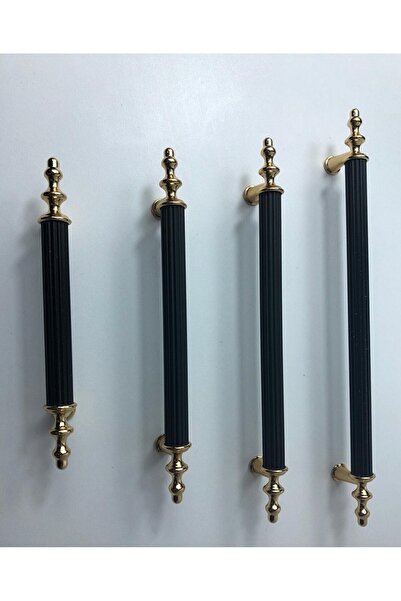 FarAy Özel Üretim Iğne Ayaklı Kulp Altın Siyah 96 mm